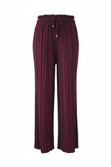 PLISSE BROEK | BORDEAU