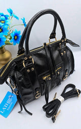 LUNA HANDTAS SMALL METALIC | ZWART
