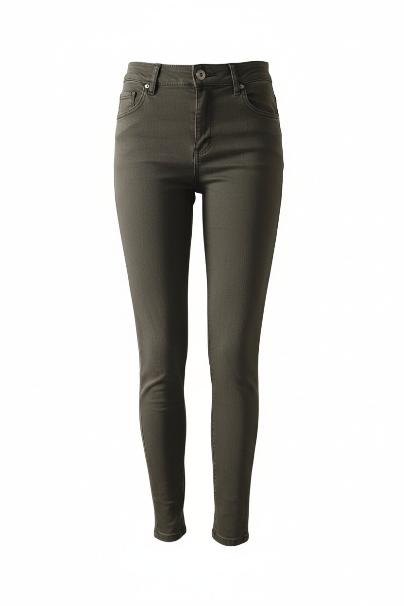 Khaki-Jeans | Hohe Taille YH632