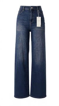 JEANS MET BRUINE WASSING WIDE LEG | REDBERRY SKA-07229