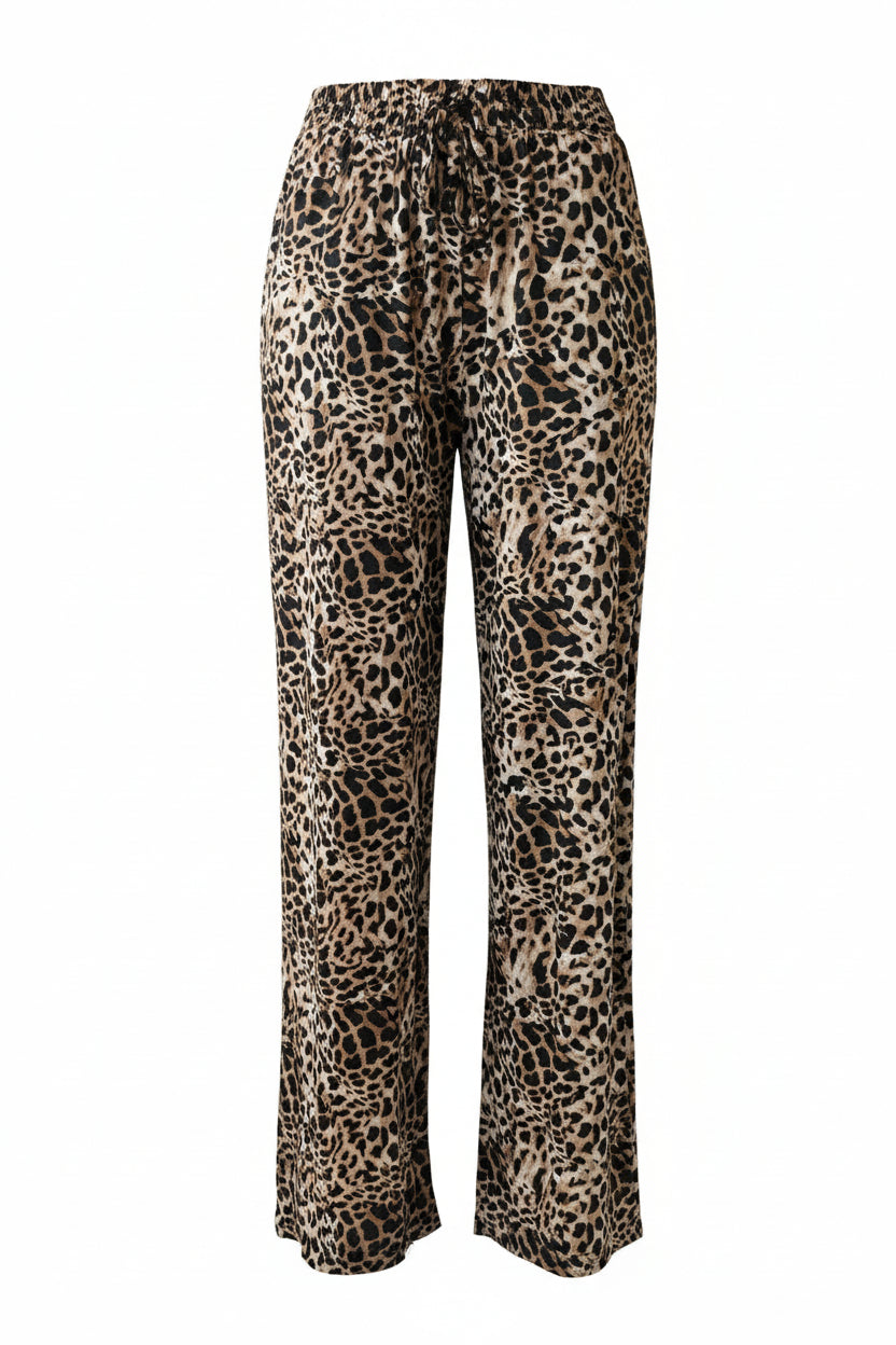 SUMMER PANTS | LEOPARD DARK