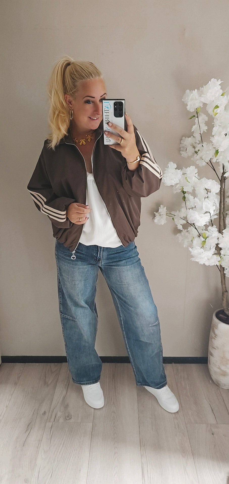 STRIPE JACKET | CHOCO