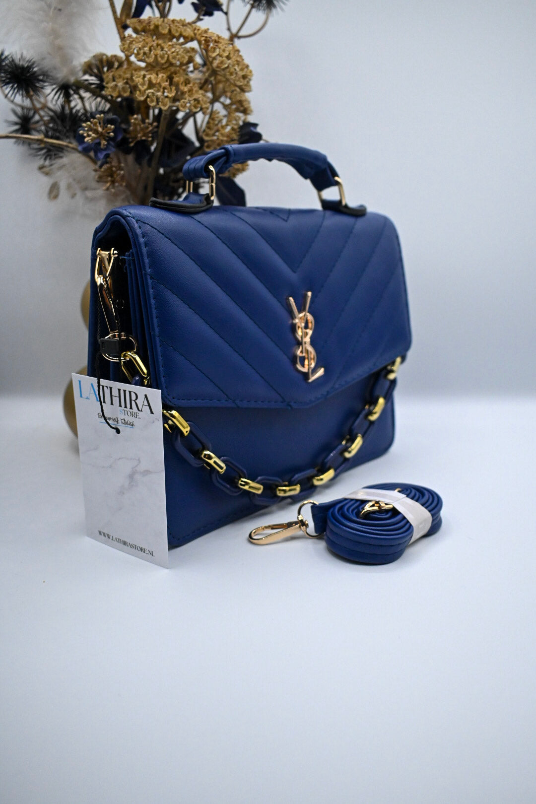 YSA SCHOUDERTAS | KOBALT BLAUW