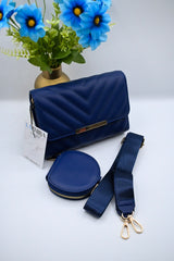 STRIPE SCHOUDERTAS | KOBALT BLAUW