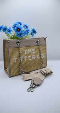 RIVIERA TOTE BAG MEDIUM | TAUPE