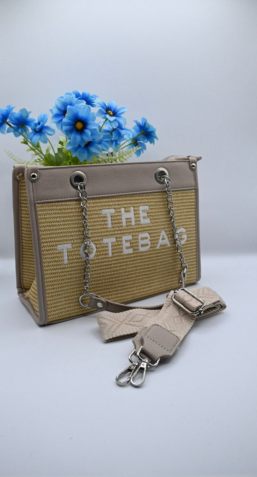 RIVIERA TOTE BAG MEDIUM | TAUPE