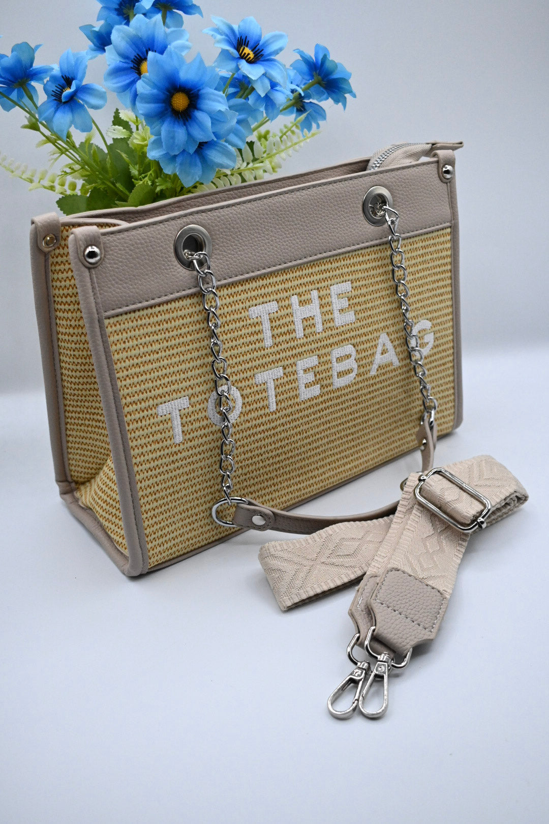RIVIERA TOTE BAG MEDIUM | TAUPE
