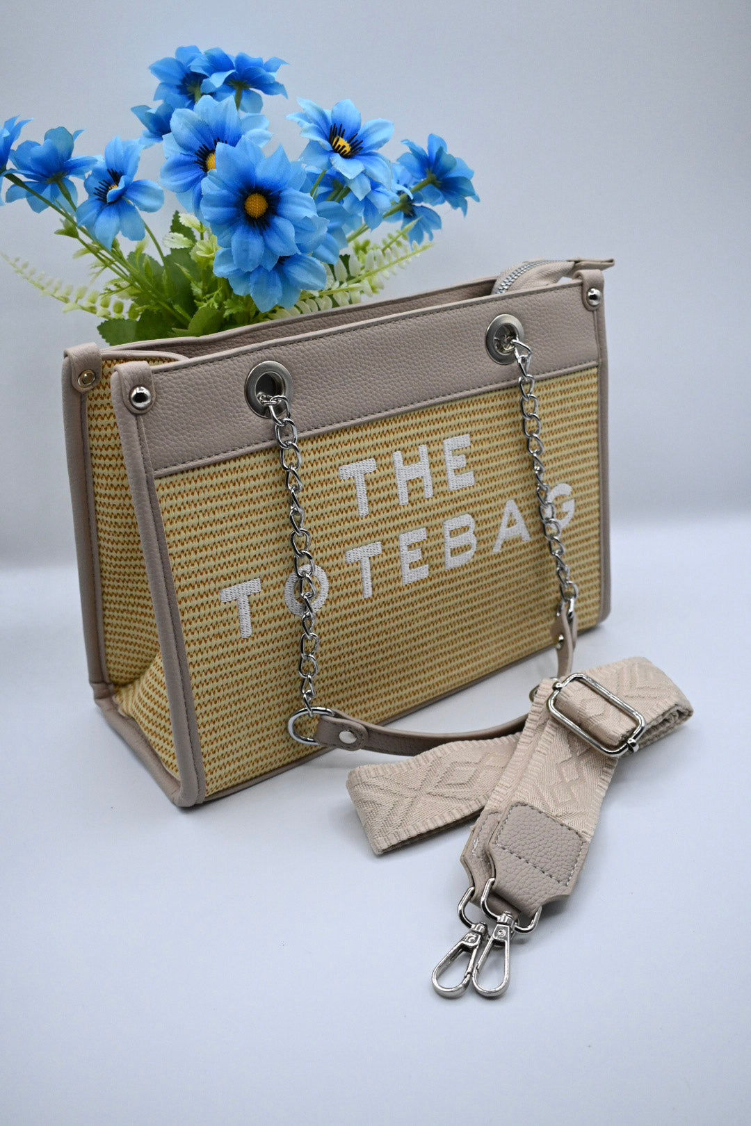 RIVIERA TOTE BAG MEDIUM | TAUPE