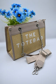 RIVIERA TOTE BAG MEDIUM | TAUPE