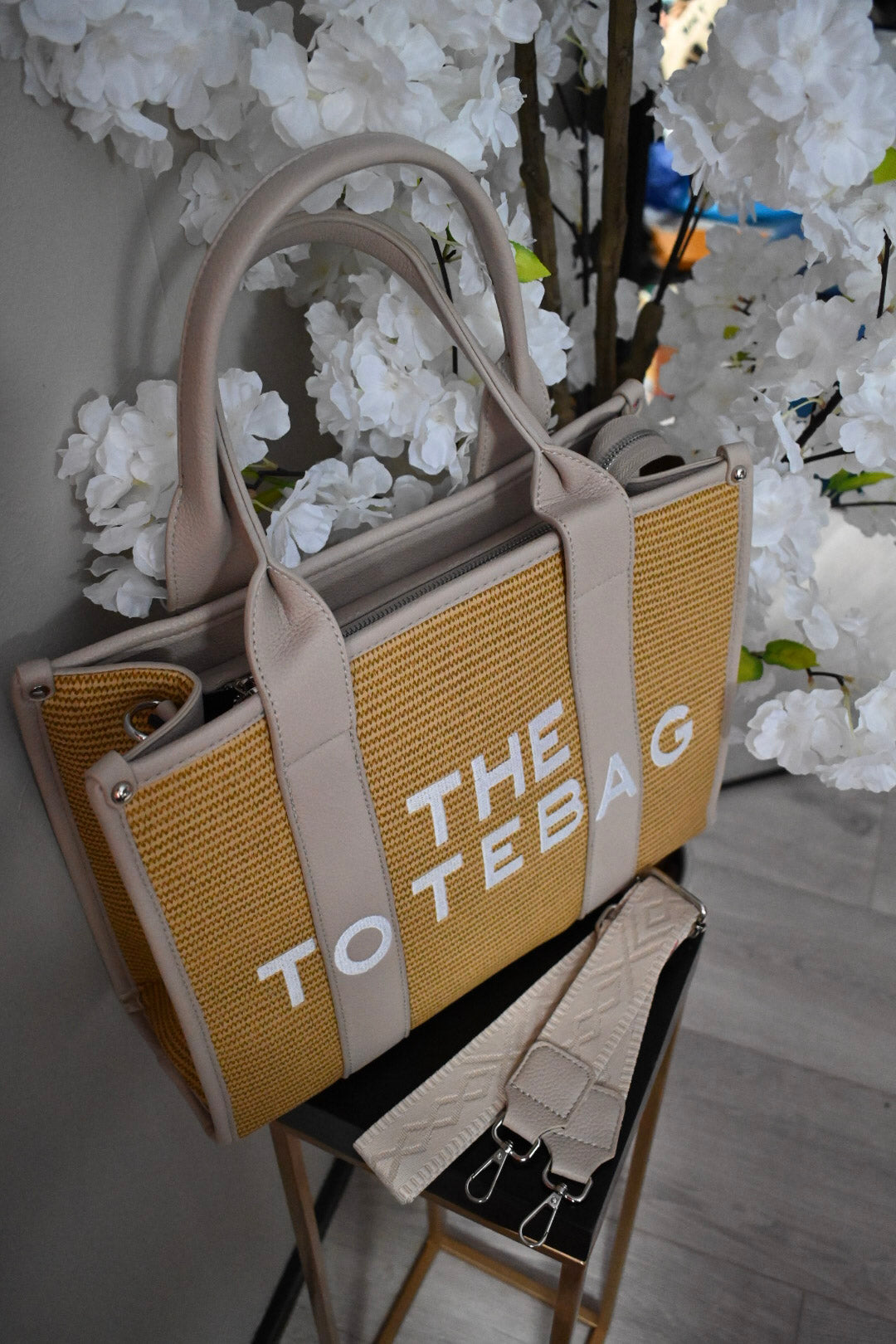 RIVIERA TOTE BAG LARGE | TAUPE