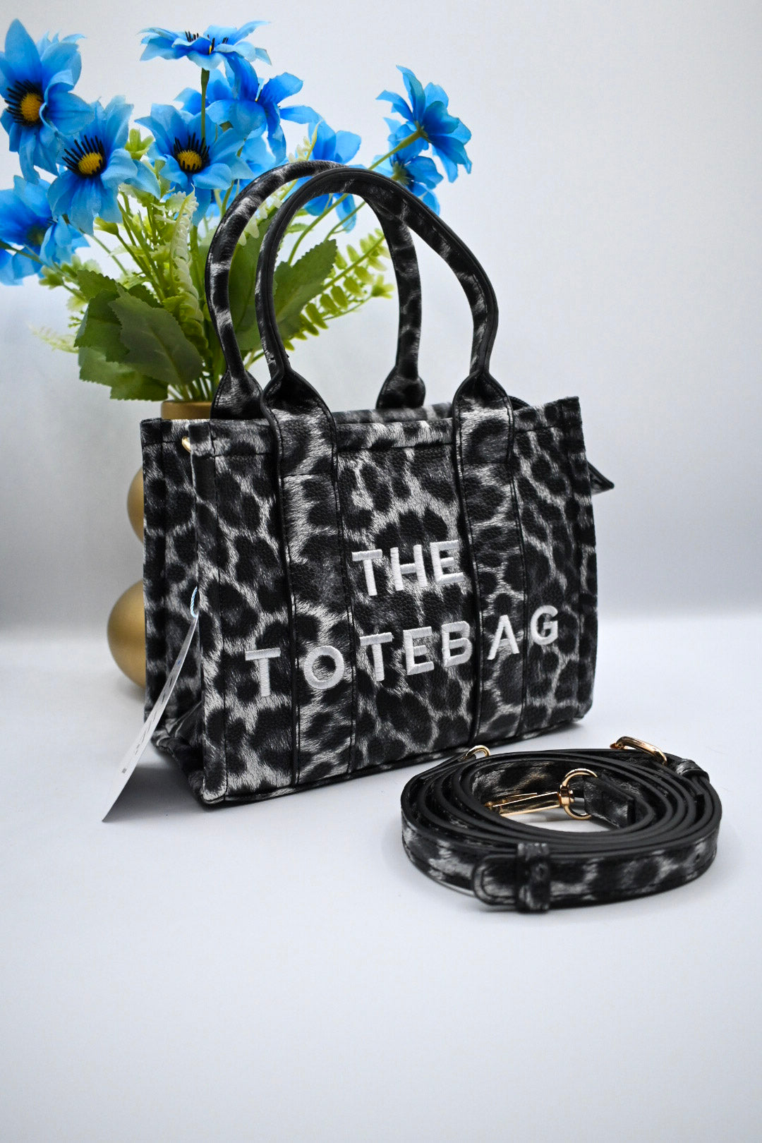 TOTE BAG MINI | LEOPARD ZWART