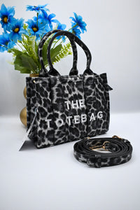 TOTE BAG MINI | LEOPARD ZWART