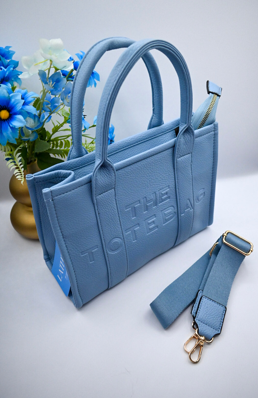 TOTE BAG MEDIUM | JEANS BLAUW