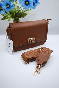 Emma schoudertas dames bruin choco kunstleer, Lathira Store