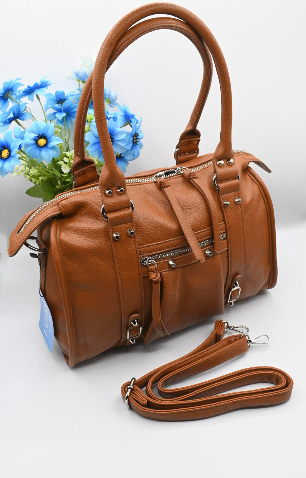 LUNA HANDTAS MEDIUM | COGNAC