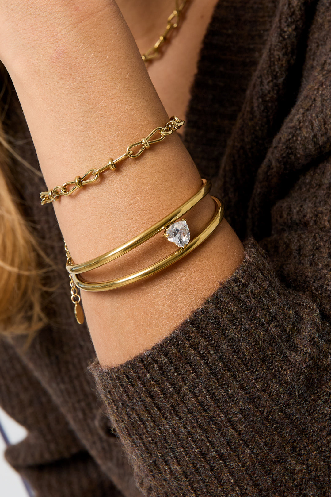 ARMBAND HART STEENTJE | GOUD