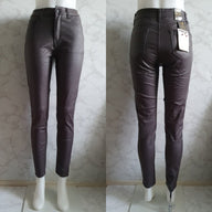 Leather look high waist | antraciet BH868-2#