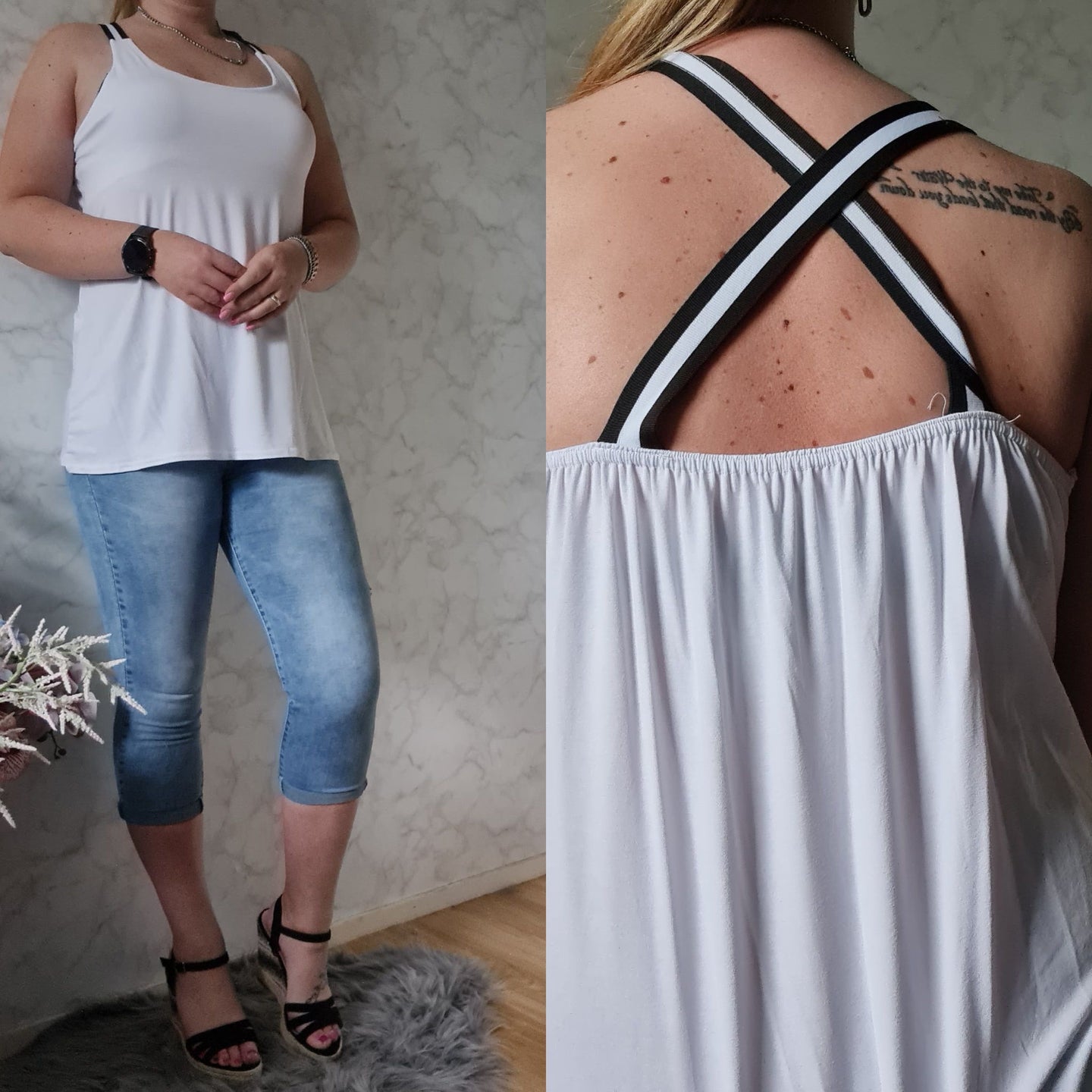Halter top crotch | white 
