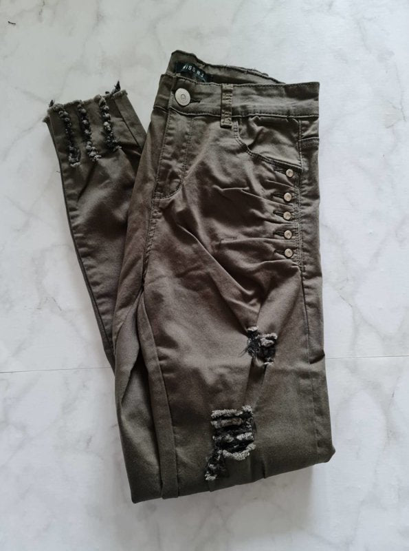 MISS RJ HIGH WAIST | DAMAGED GREEN YH2634