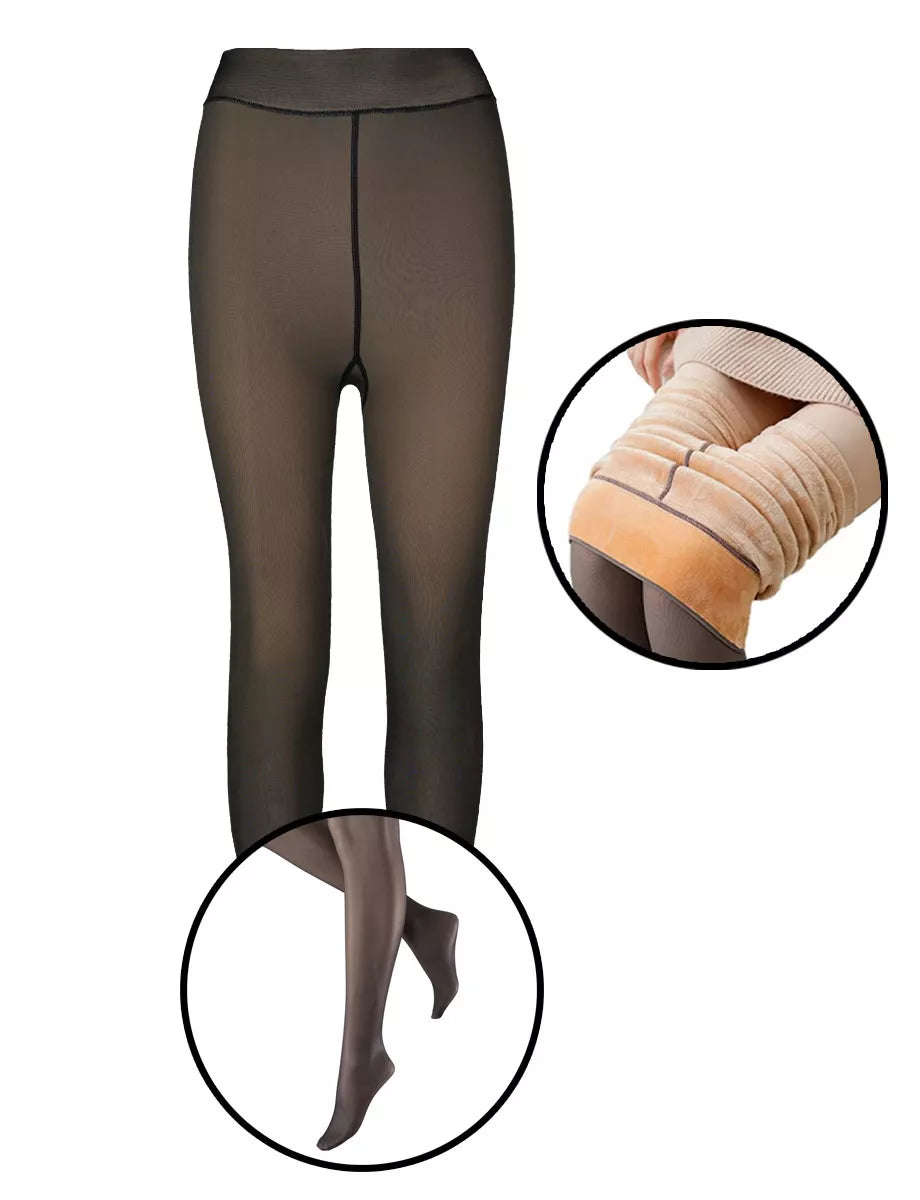 ANTI-LEITER-FLEECE-STRUMPFHOSE | SCHWARZ